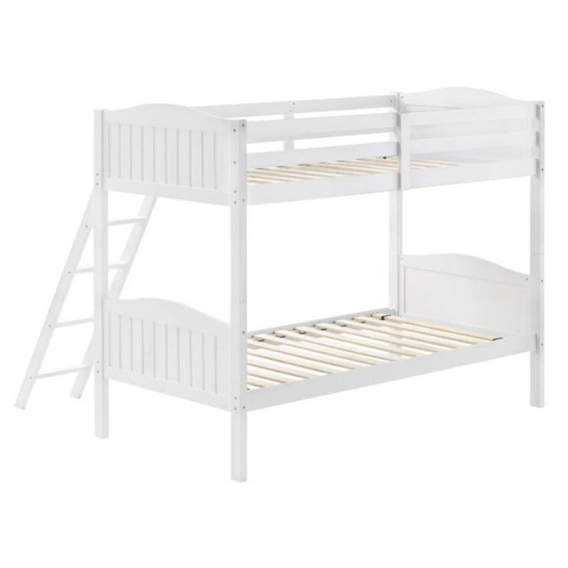 Coaster Furniture Littletown 405053WHT Twin over Twin Bunk Bed IMAGE 2