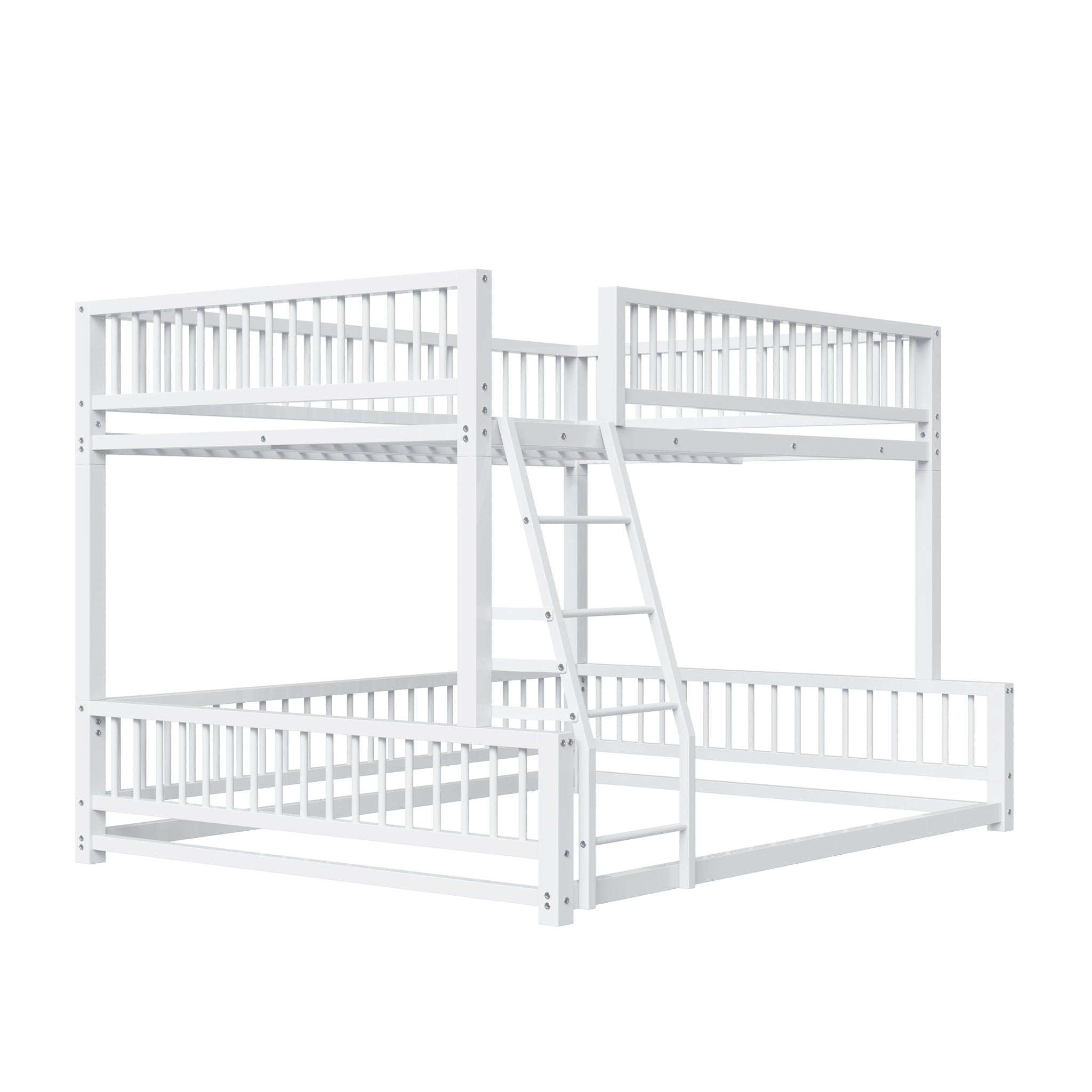 Bunk Bed With Ladder And Safety Guardrails