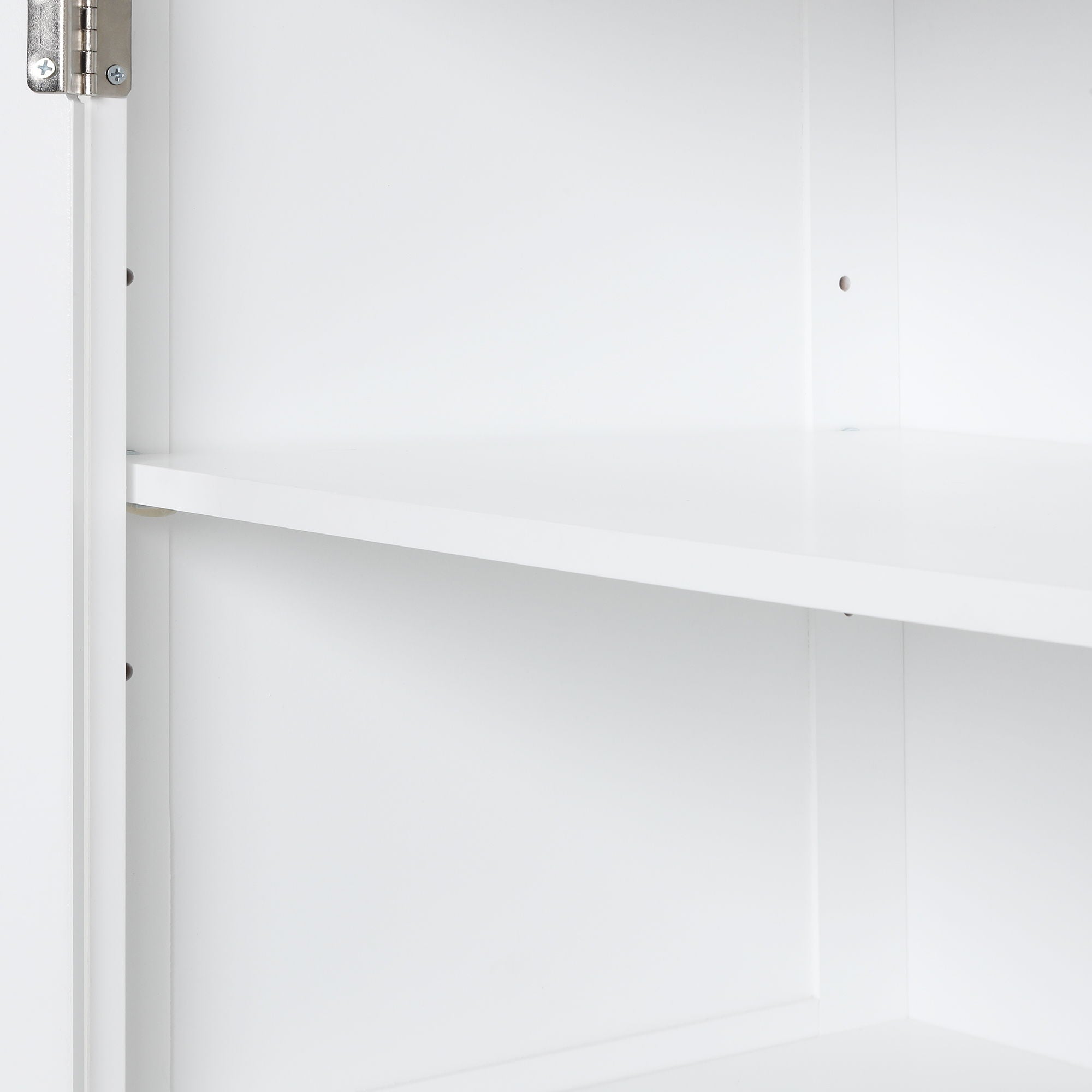 Tall Freestanding Bathroom Storage Cabinet With 2 Drawers And Adjustable Shelf