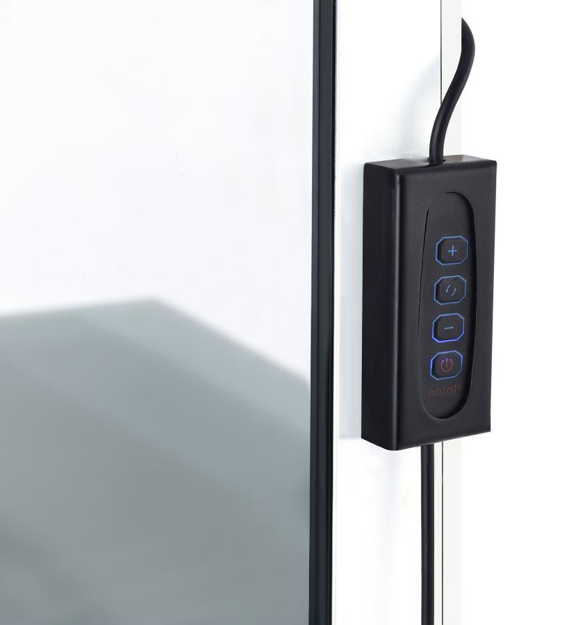 Eliza - Vanity Set With Lighting & Stool - White And Chrome