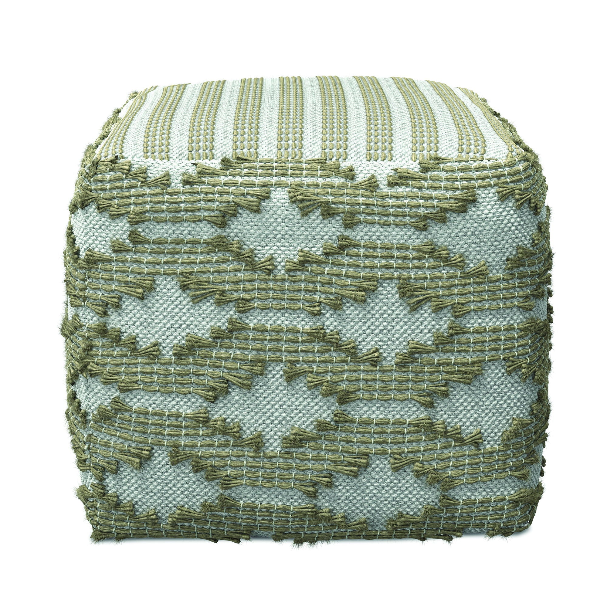 Rowan - Square Pouf Ottoman - Natural