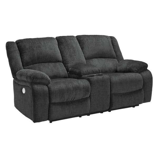 Signature Design by Ashley Draycoll Power Reclining Fabric Loveseat with Console 7650496 IMAGE 1