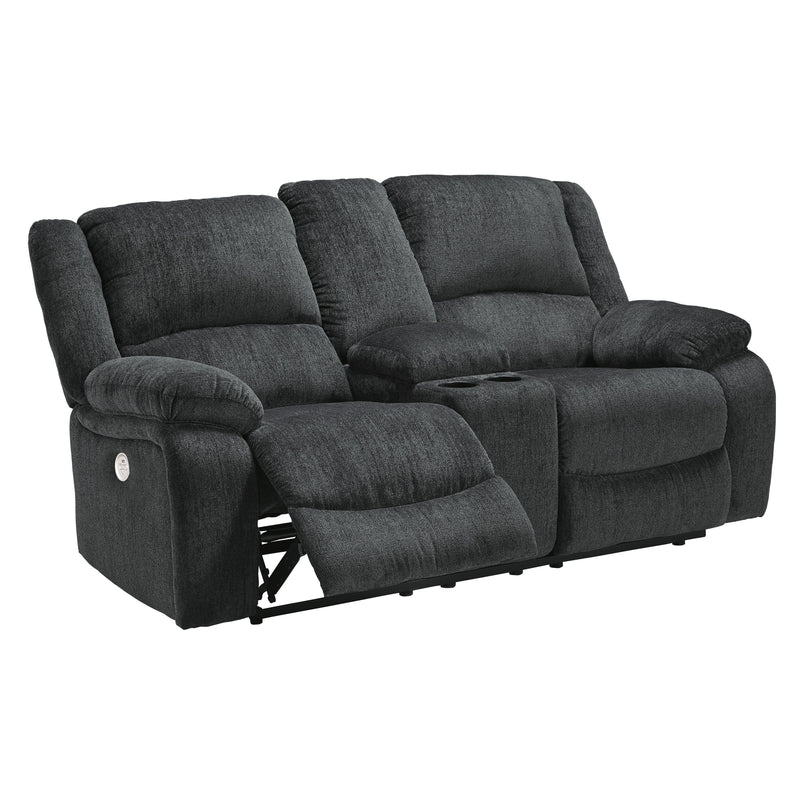 Signature Design by Ashley Draycoll Power Reclining Fabric Loveseat with Console 7650496 IMAGE 2