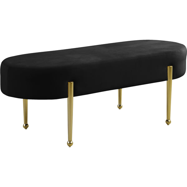 Meridian Gia Black Velvet Bench IMAGE 1