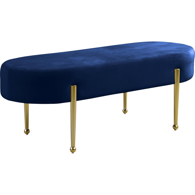 Meridian Gia Navy Velvet Bench IMAGE 1