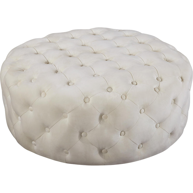 Meridian Addison Cream Velvet Ottoman/Bench IMAGE 1