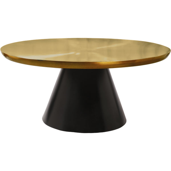 Meridian Martini Brushed Gold/Matte Black Coffee Table IMAGE 1