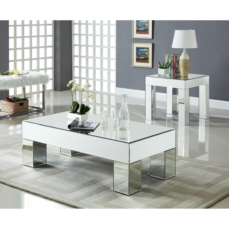 Meridian Lainy Mirrored End Table IMAGE 3