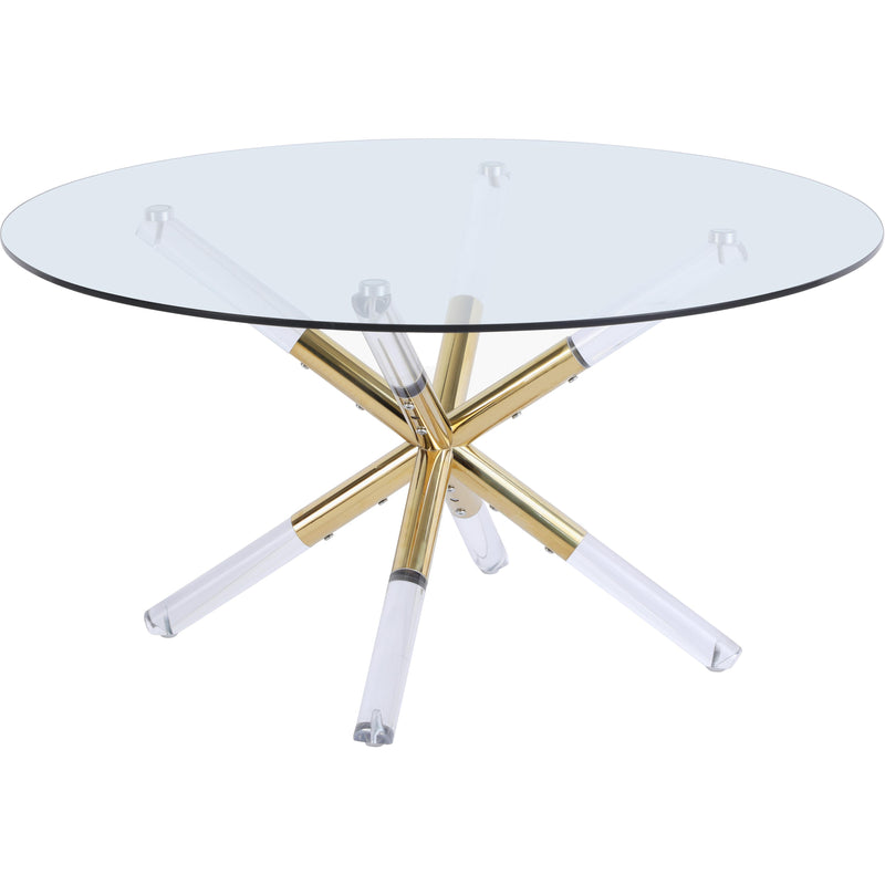 Meridian Mercury Acrylic/Gold Coffee Table IMAGE 1