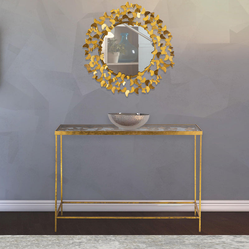 Meridian Butterfly Gold Mirror IMAGE 4