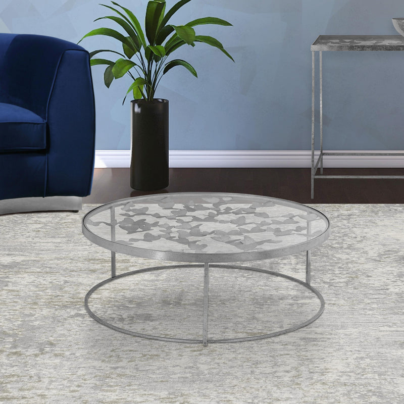 Meridian Butterfly Silver Coffee Table IMAGE 5