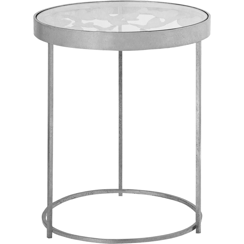 Meridian Butterfly Silver End Table IMAGE 2