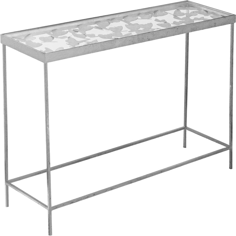 Meridian Butterfly Silver Console Table IMAGE 1