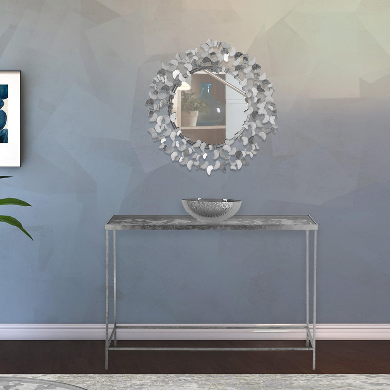 Meridian Butterfly Silver Console Table IMAGE 5