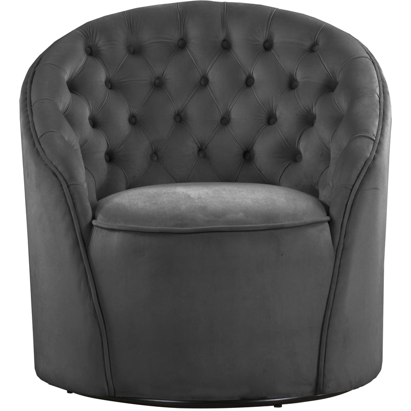 Meridian Alessio Grey Velvet Accent Chair IMAGE 2