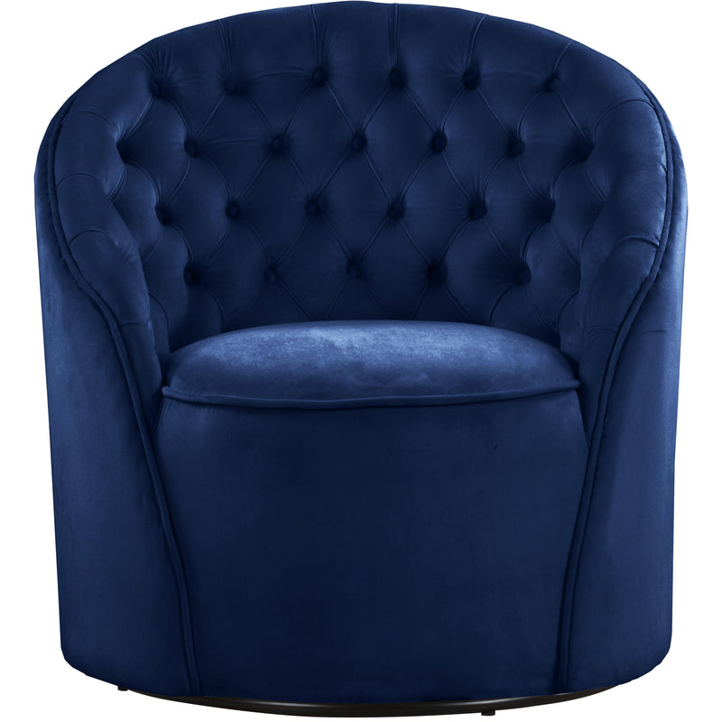 Meridian Alessio Navy Velvet Accent Chair IMAGE 2