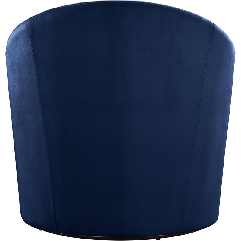 Meridian Alessio Navy Velvet Accent Chair IMAGE 3