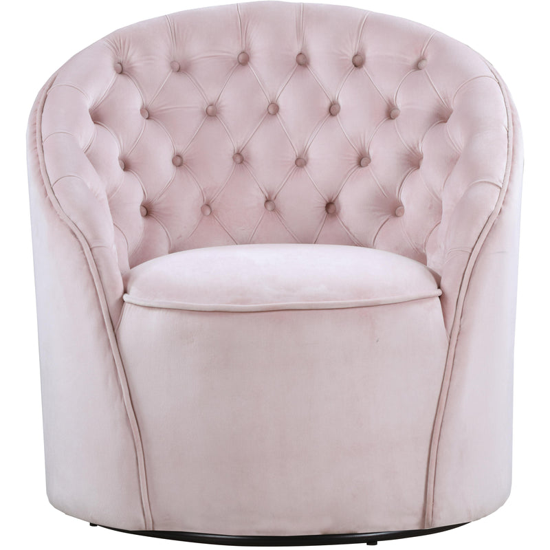 Meridian Alessio Pink Velvet Accent Chair IMAGE 2