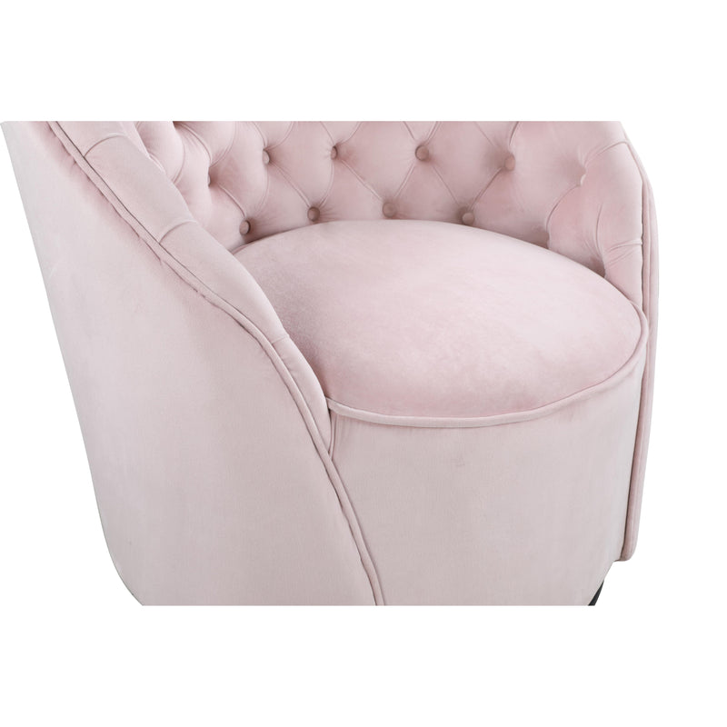 Meridian Alessio Pink Velvet Accent Chair IMAGE 4