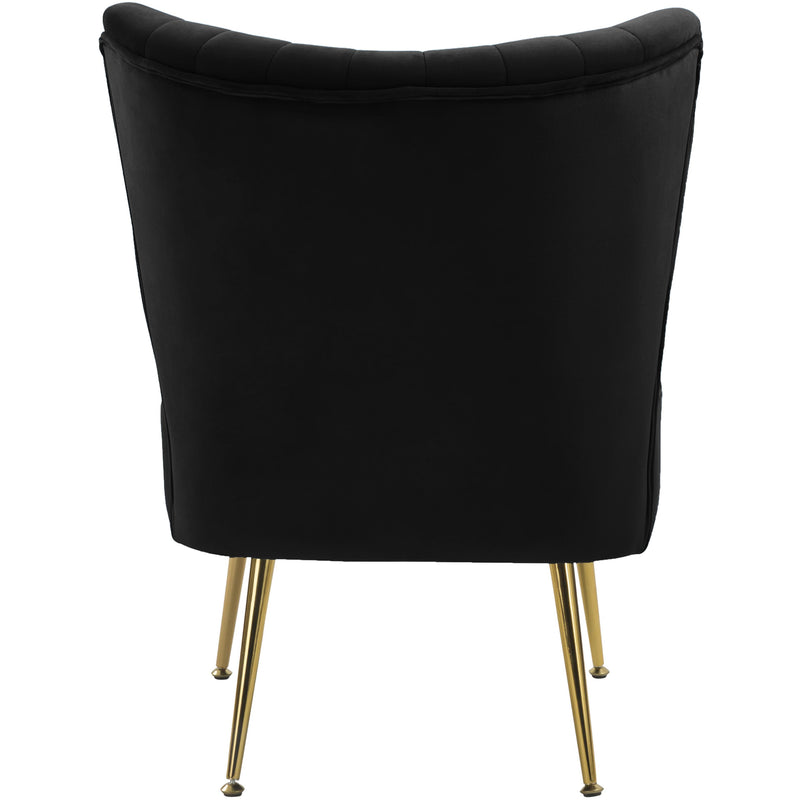 Meridian Tess Black Velvet Accent Chair IMAGE 3