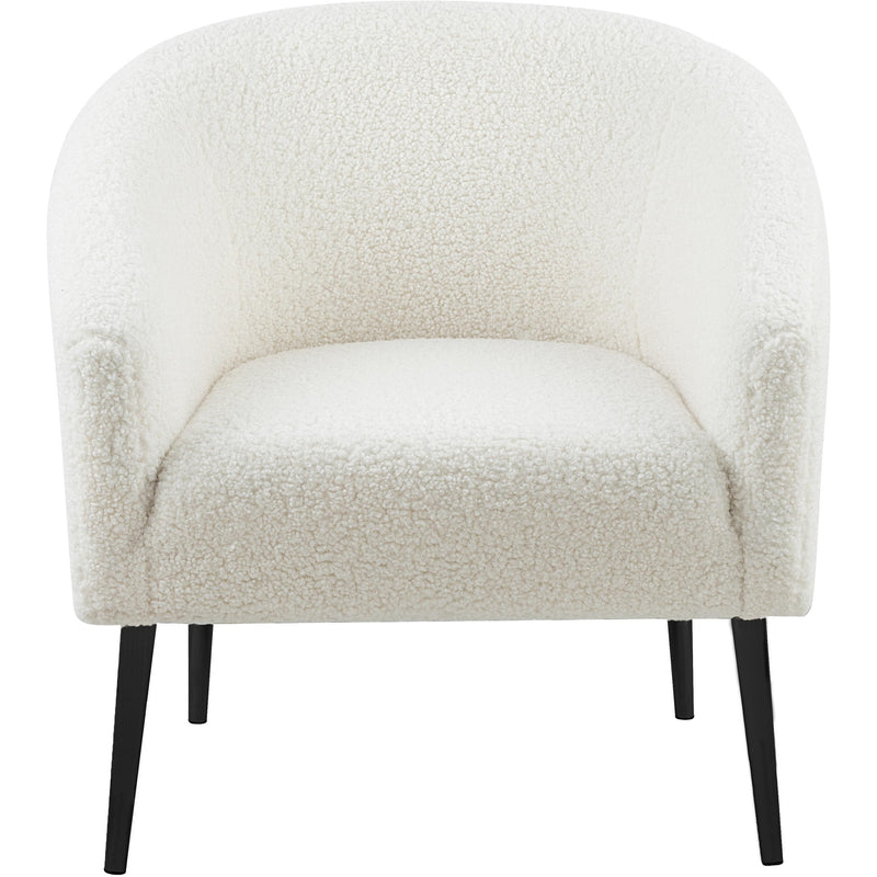 Meridian Barlow White Faux Sheepskin Fur Accent Chair IMAGE 2