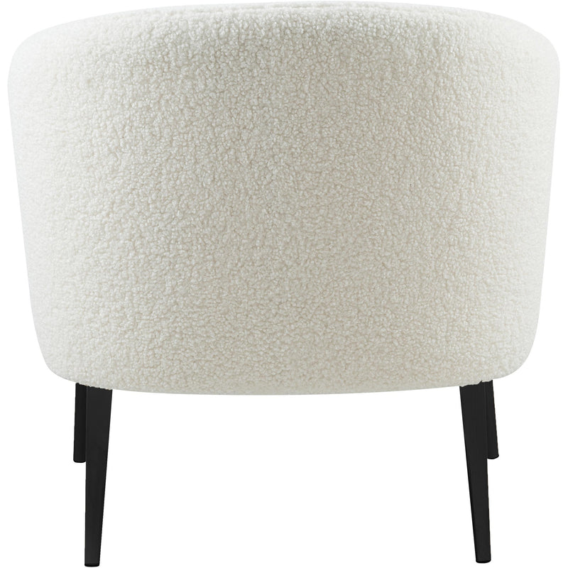 Meridian Barlow White Faux Sheepskin Fur Accent Chair IMAGE 4