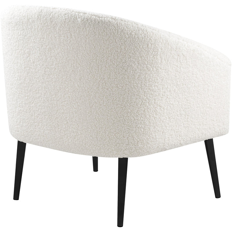 Meridian Barlow White Faux Sheepskin Fur Accent Chair IMAGE 5