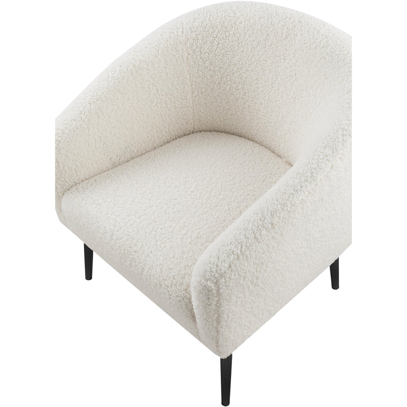 Meridian Barlow White Faux Sheepskin Fur Accent Chair IMAGE 6