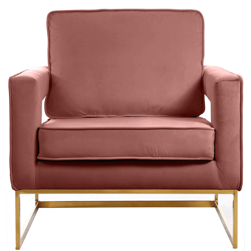 Meridian Noah Pink Velvet Accent Chair IMAGE 2