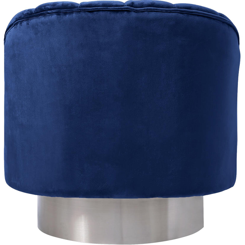 Meridian Farrah Navy Velvet Accent Chair IMAGE 3