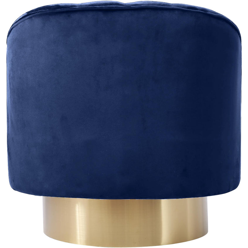 Meridian Farrah Navy Velvet Accent Chair IMAGE 3