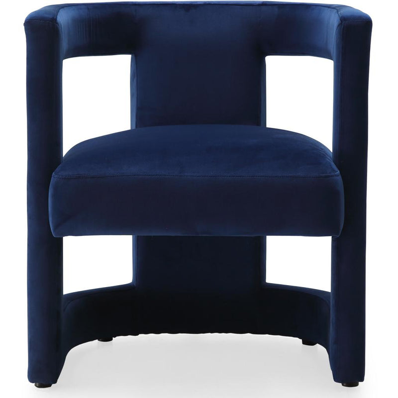 Meridian Blair Navy Velvet Accent Chair IMAGE 2