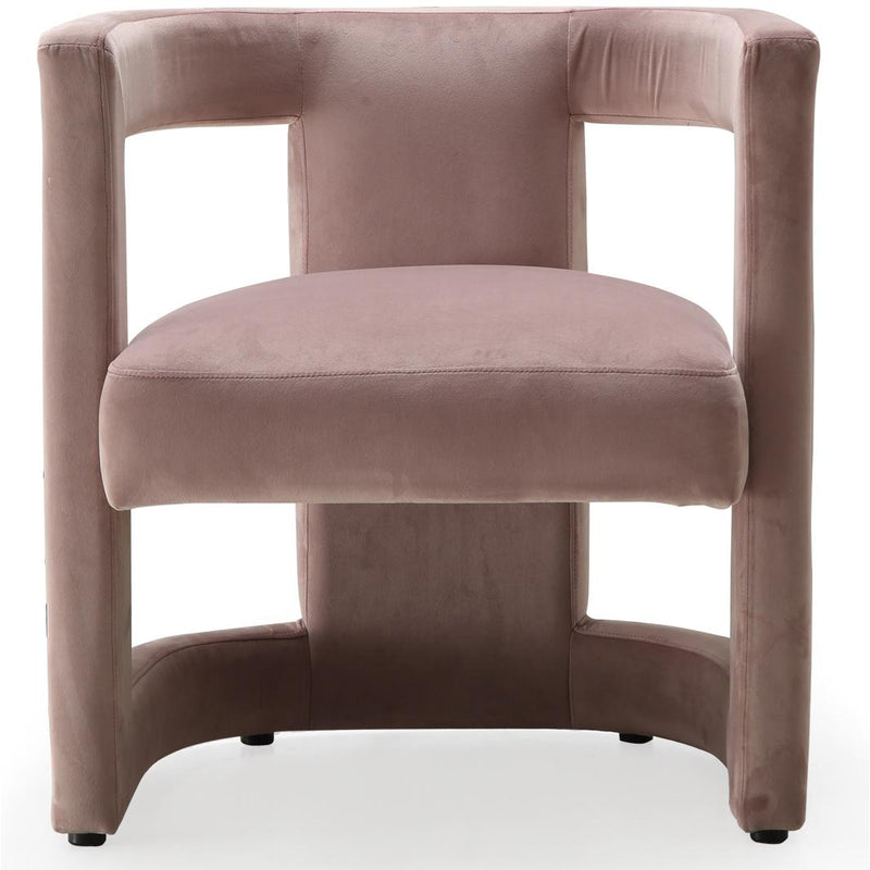 Meridian Blair Pink Velvet Accent Chair IMAGE 2