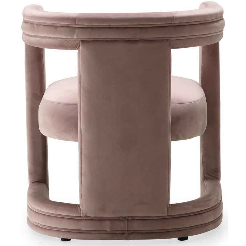 Meridian Blair Pink Velvet Accent Chair IMAGE 3