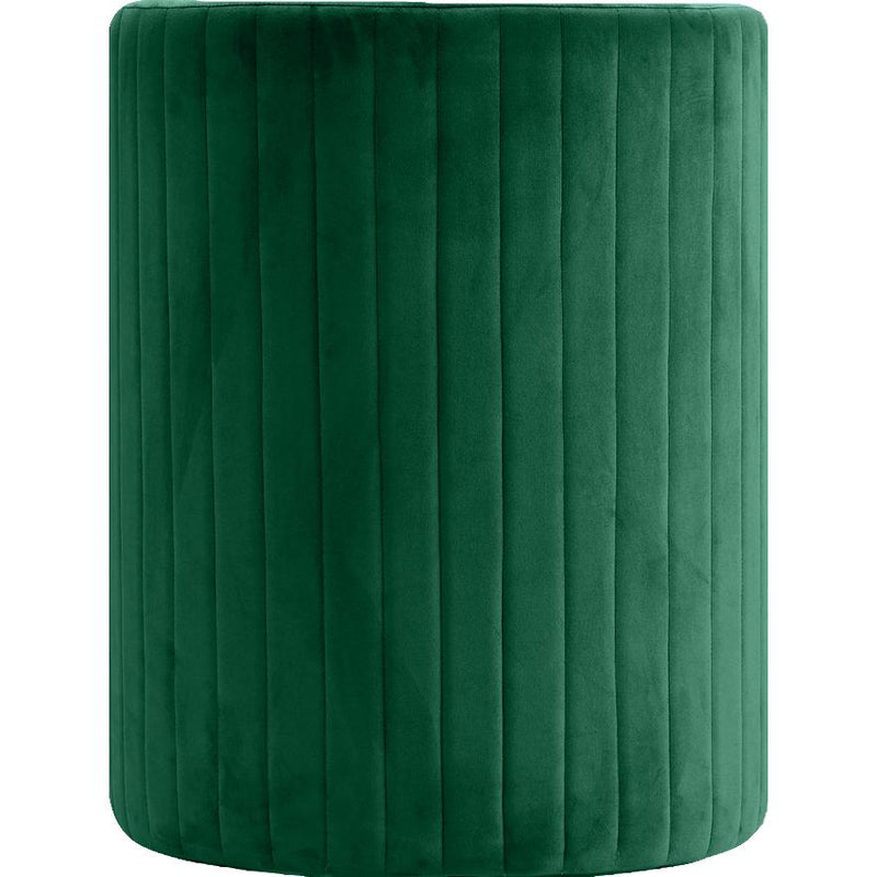 Meridian Selena Green Velvet Accent Chair and Ottoman Set IMAGE 3