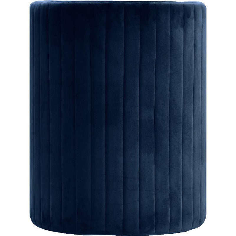 Meridian Selena Navy Velvet Accent Chair and Ottoman Set IMAGE 3