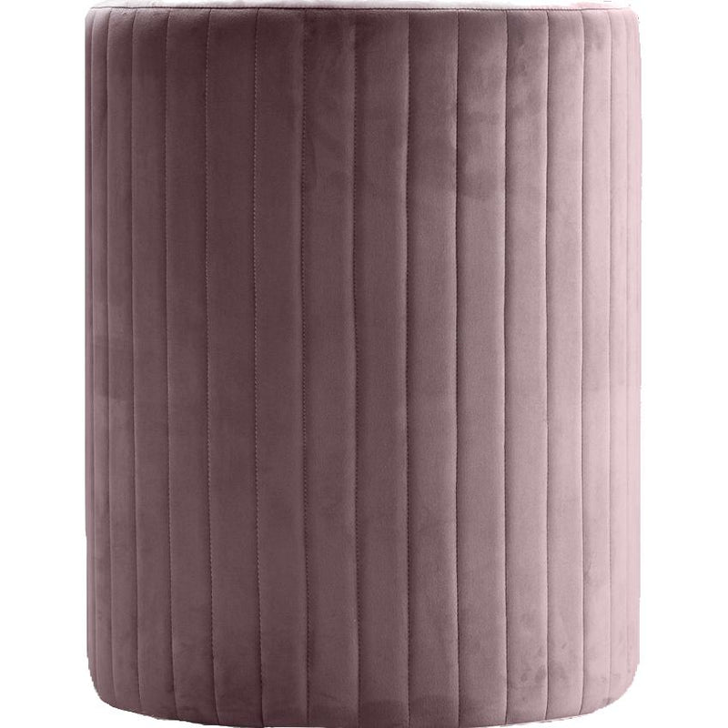 Meridian Selena Pink Velvet Accent Chair and Ottoman Set IMAGE 3