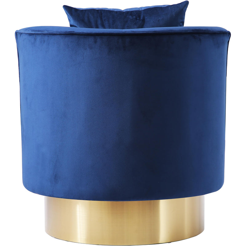 Meridian Kendra Navy Velvet Accent Chair IMAGE 3