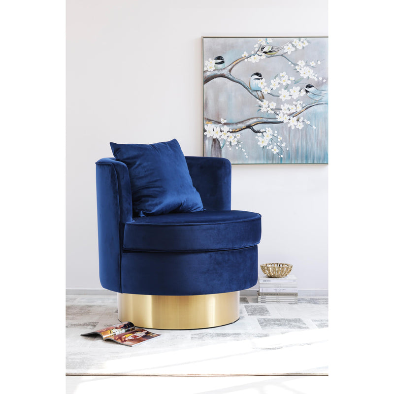 Meridian Kendra Navy Velvet Accent Chair IMAGE 5