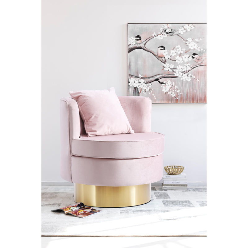 Meridian Kendra Pink Velvet Accent Chair IMAGE 5