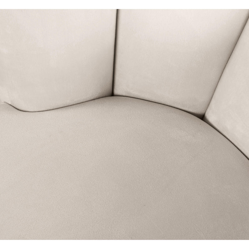 Meridian Lily Cream Velvet Accent Chair IMAGE 4