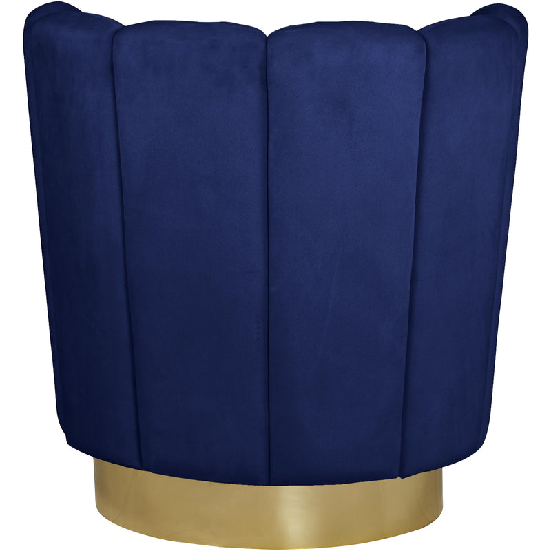 Meridian Lily Navy Velvet Accent Chair IMAGE 3