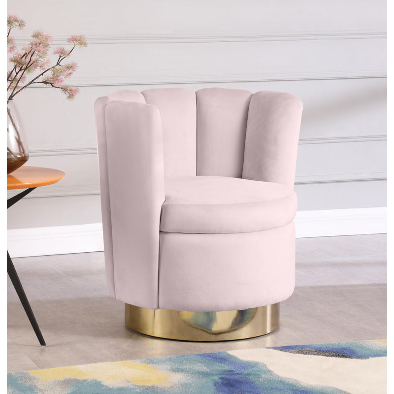 Meridian Lily Pink Velvet Accent Chair IMAGE 5