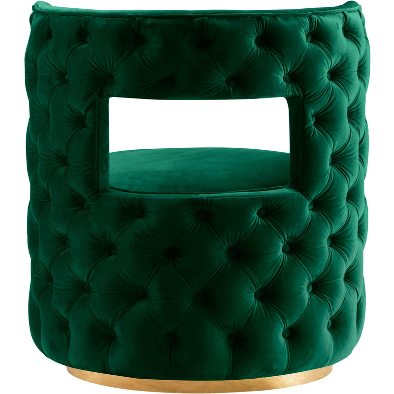 Meridian Theo Green Velvet Accent Chair IMAGE 3