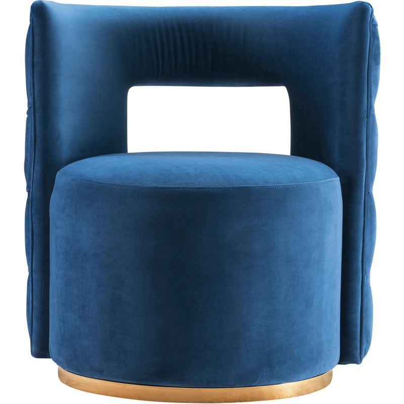 Meridian Theo Navy Velvet Accent Chair IMAGE 2