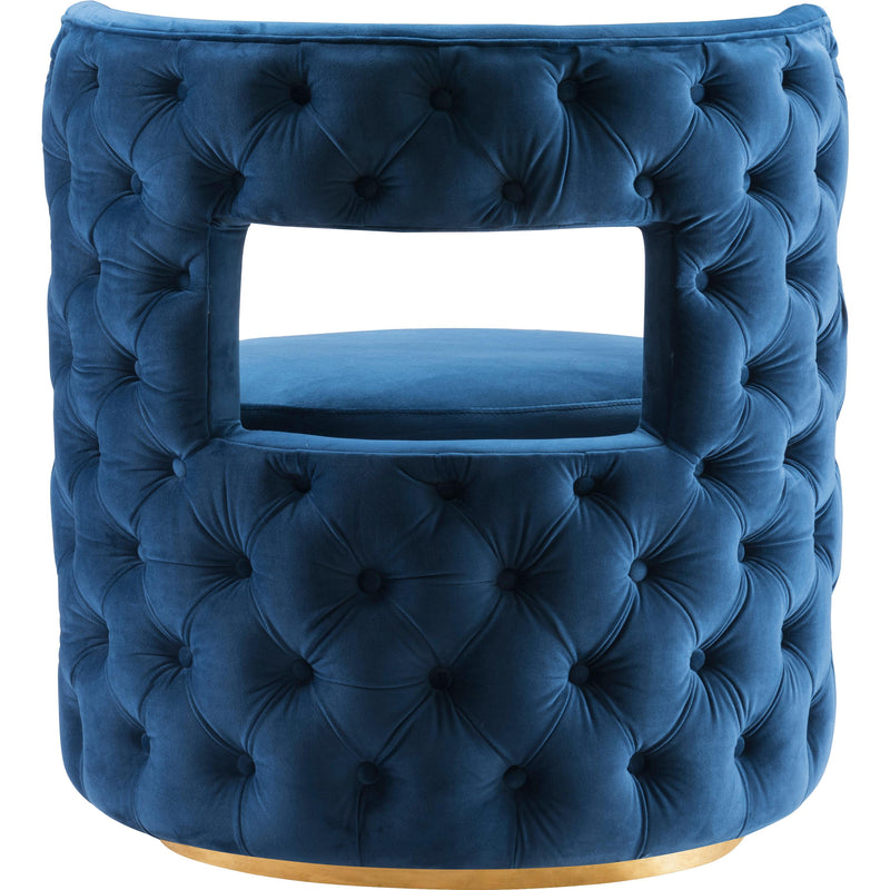 Meridian Theo Navy Velvet Accent Chair IMAGE 3