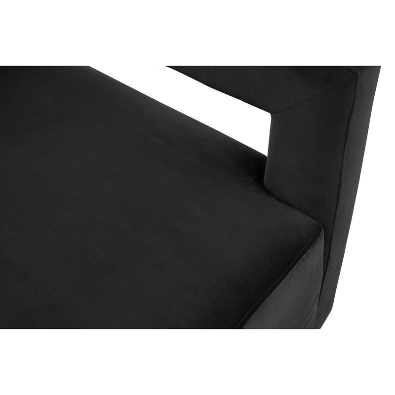 Meridian Armani Black Velvet Accent Chair IMAGE 4