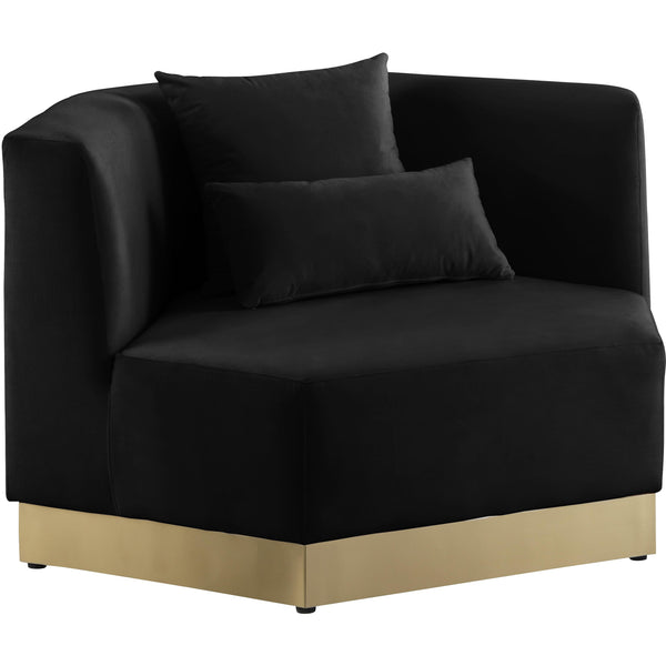 Meridian Marquis Black Velvet Chair IMAGE 1