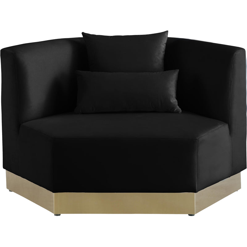 Meridian Marquis Black Velvet Chair IMAGE 2