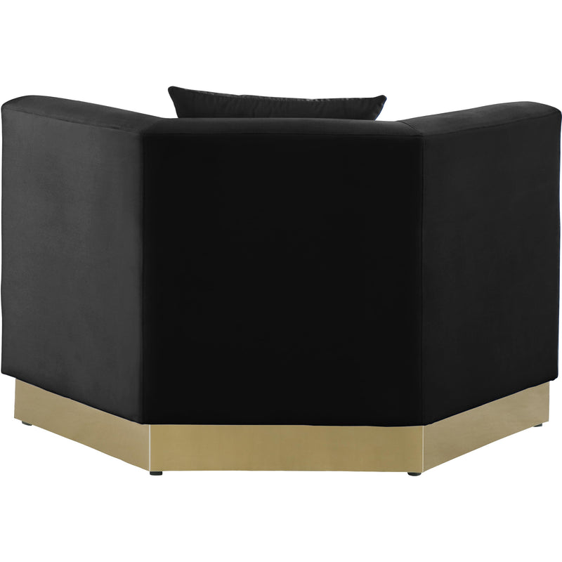 Meridian Marquis Black Velvet Chair IMAGE 4